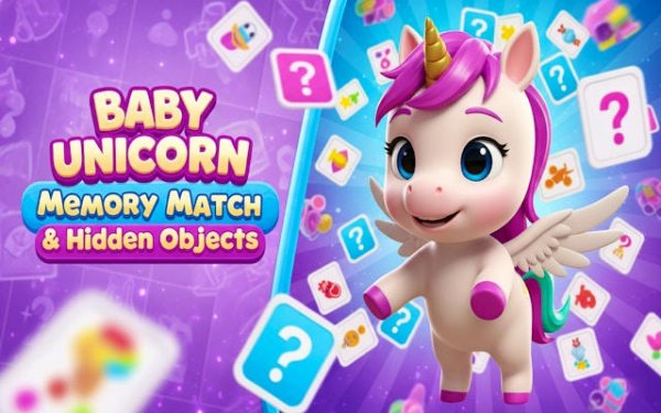 Unicorn Memory Match Puzzle